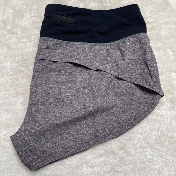 Lululemon Women's Grey Heather Lux Multi Black Speed Up High-Rise Shorts Size 6 - Picture 2 of 6